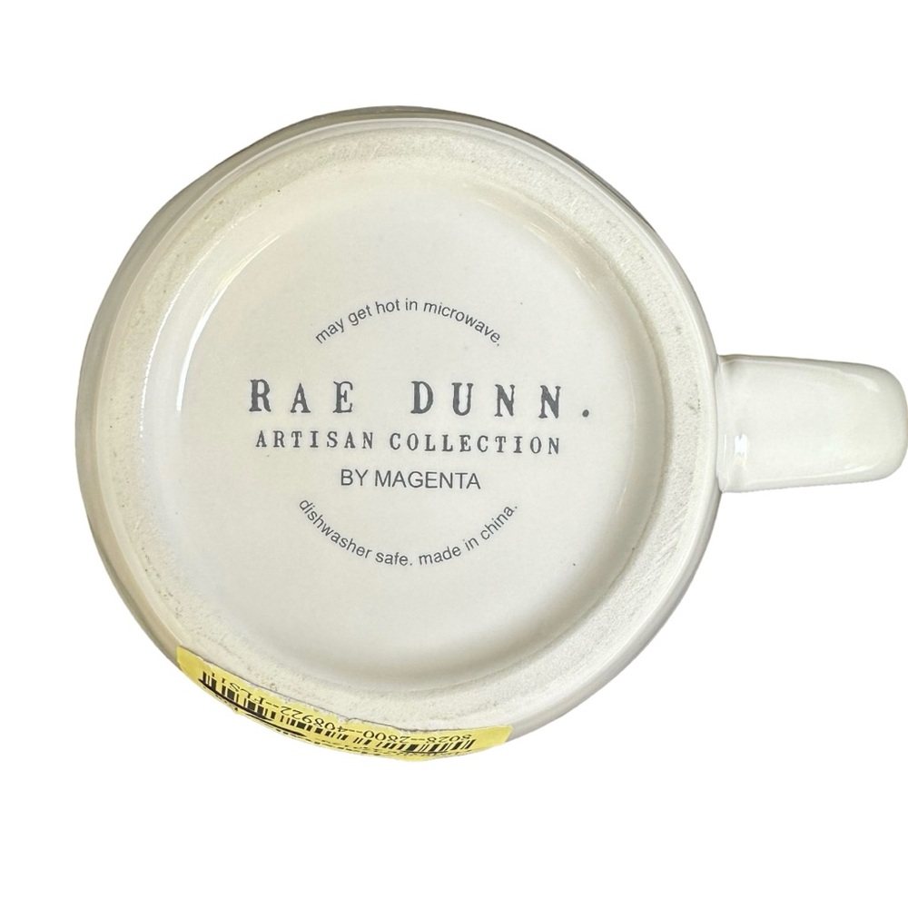Rae Dunn TEA Mug White Gray Letters and Interior Dimples NWT 2017 OG - Picture 9 of 13